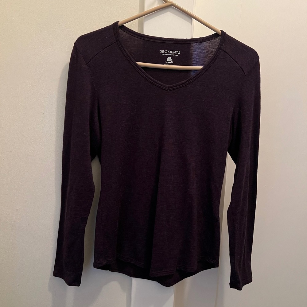 Segments Merino Wool Base Layer Purple Small Long Sleeves Casual Winter